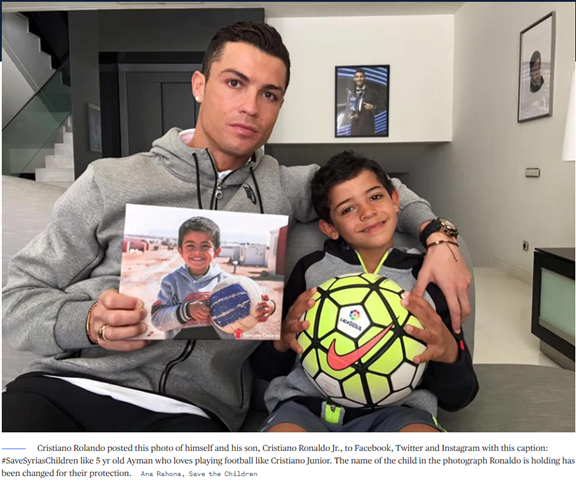 Ronaldo aid to syria