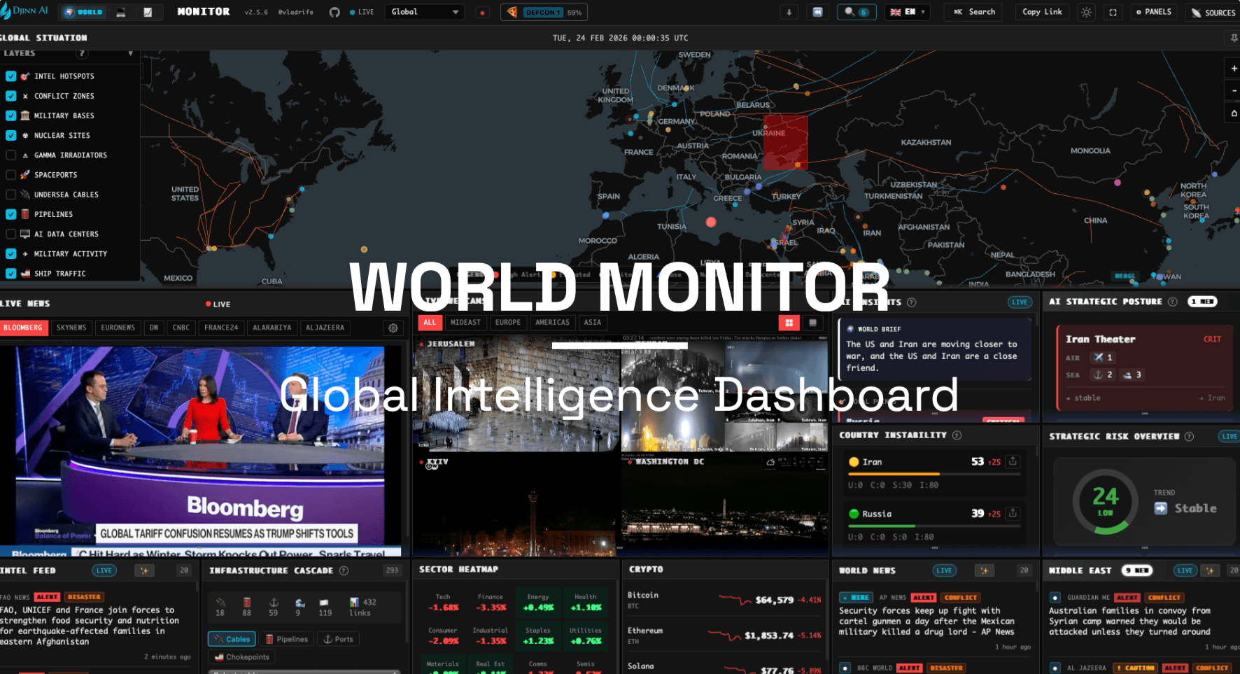 world_monitor.app realtime-intelligence-dahsboard